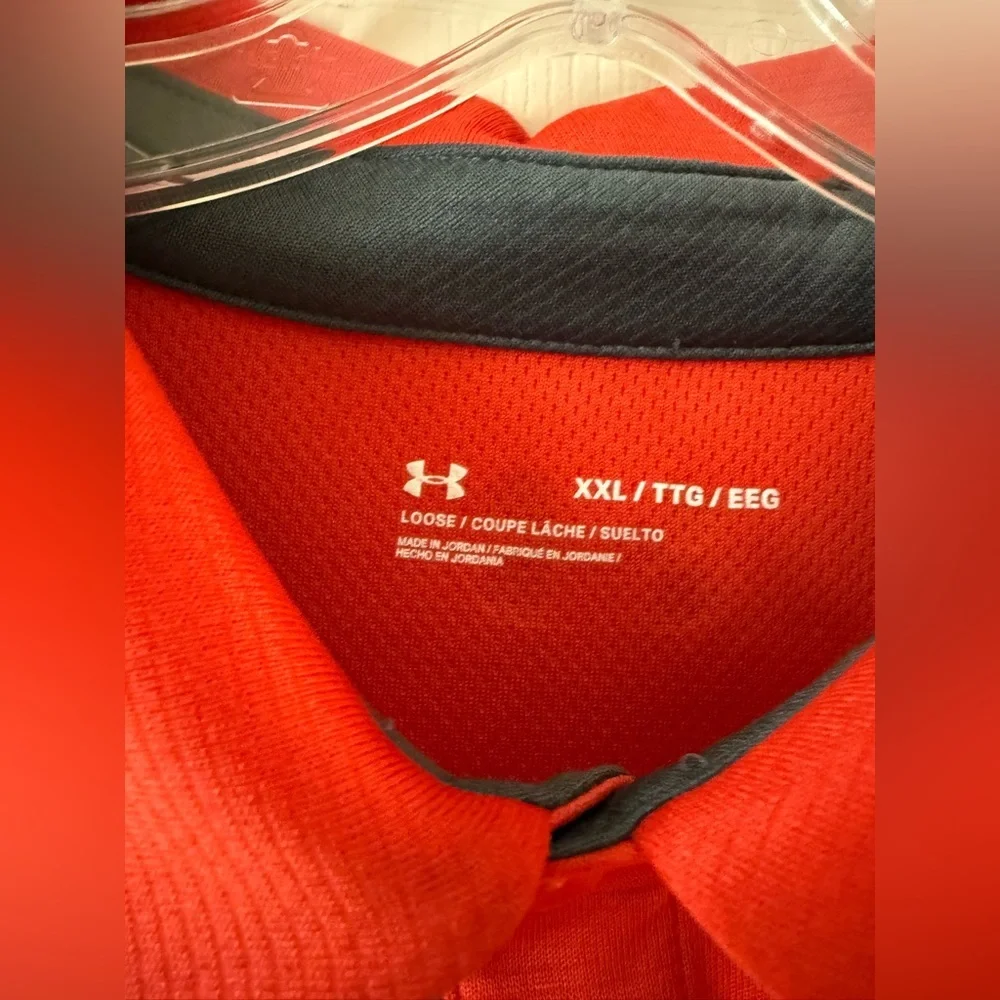 Under Armour Polo Performance Golf Shirt for Men, XXL - Red - Picture 2 of 4